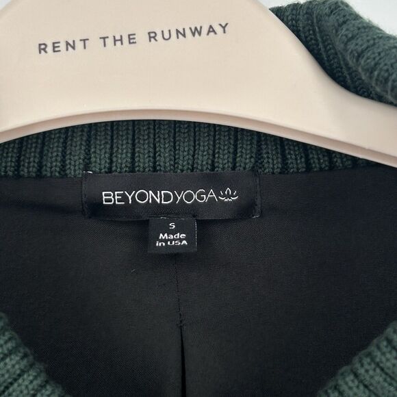 BEYOND YOGA SHERPASHELL BOMBER JACKET WOMENS SMALL OFF THE GRID $189 GREEN - Picture 5 of 11